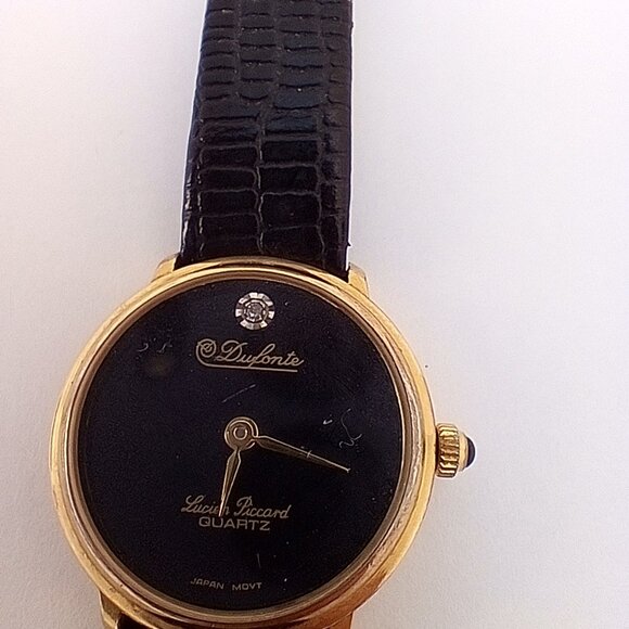 Vintage Ladies Dufonte Lucien Piccard (Possible) Diamond Accent Watch - Picture 3 of 5